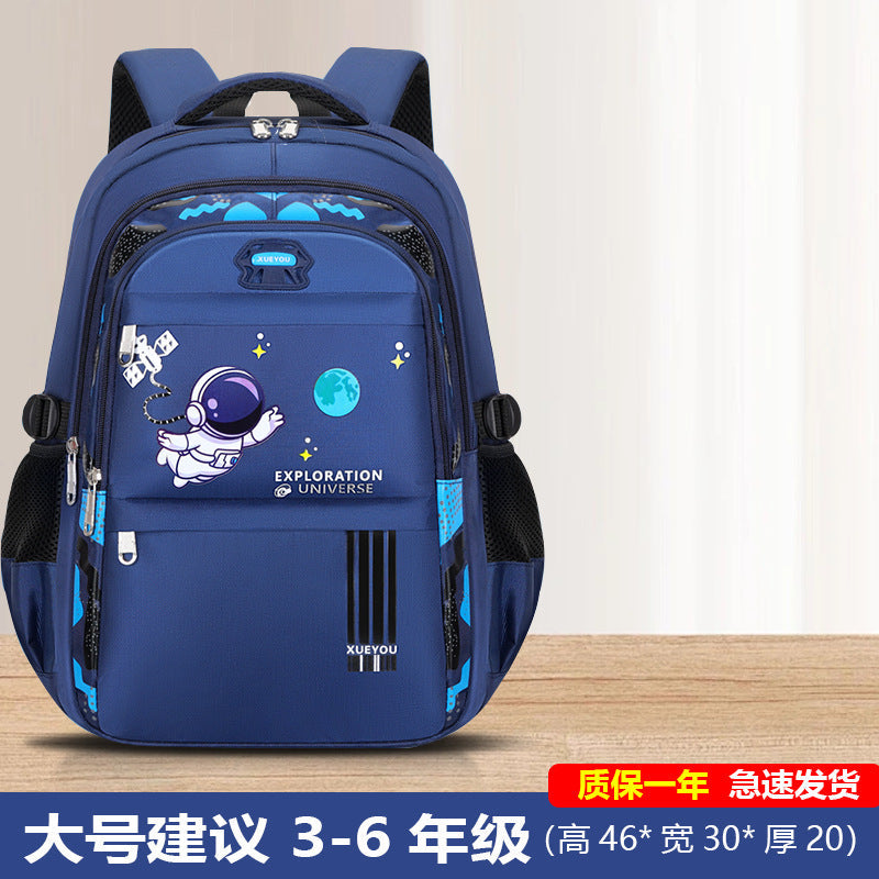 Schoolbag for primary school students 1-3-9 grade children large capacity high-value ins lightweight backpack space boy backpack