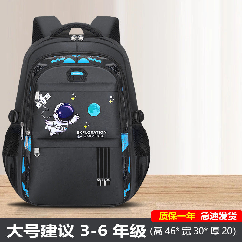 Schoolbag for primary school students 1-3-9 grade children large capacity high-value ins lightweight backpack space boy backpack