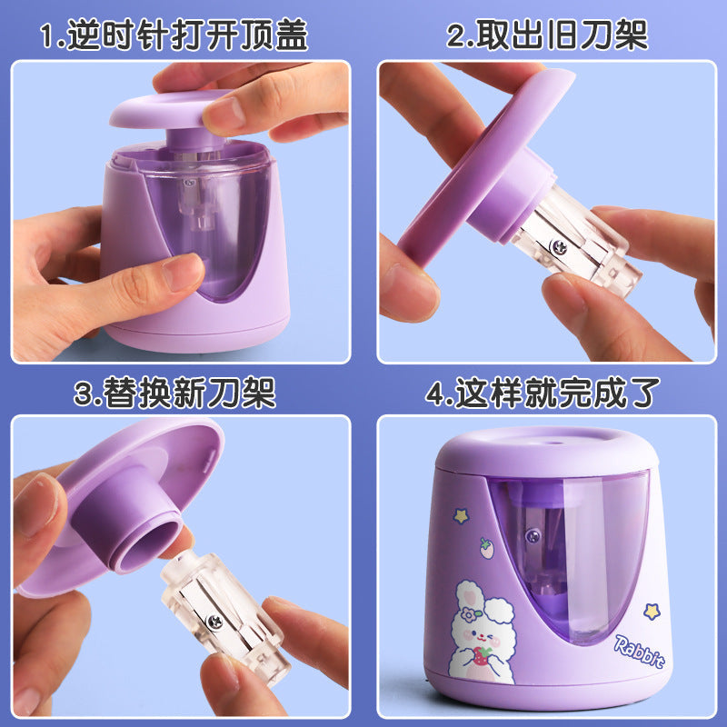 Pencil Sharpener Automatic Pencil Sharpener Special Electric Pencil Sharpener for Children and Primary School Students Charging Automatic Lead Pencil Sharpener