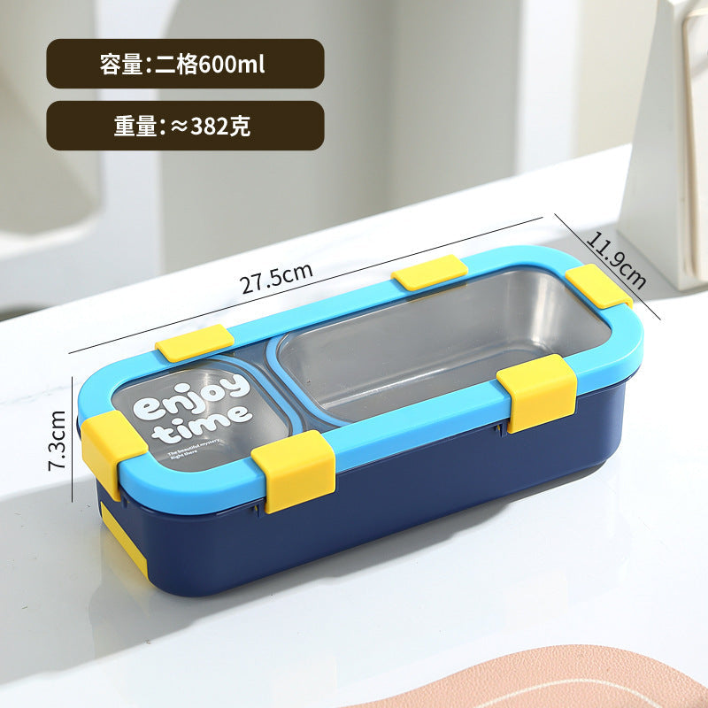 304 Stainless Steel Food Storage Container with Compartments, Small Portion Control Lunch Box, Small Capacity Weight Loss Meal Box, Bento Box