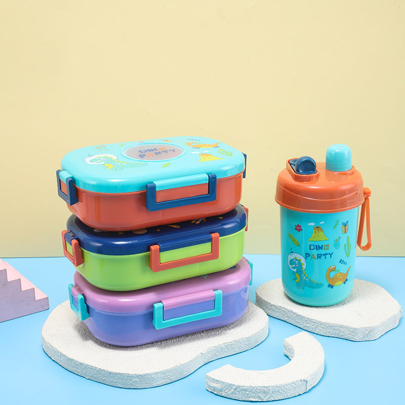Food Grade Fresh Box Microwave Cute Lunch Box Primary School Double Layer Lunch Box Children Cartoon Lunch Box Wholesale