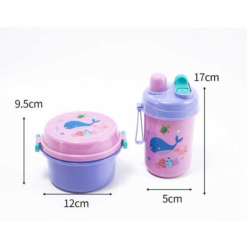 Food Grade Fresh Box Microwave Cute Lunch Box Primary School Double Layer Lunch Box Children Cartoon Lunch Box Wholesale