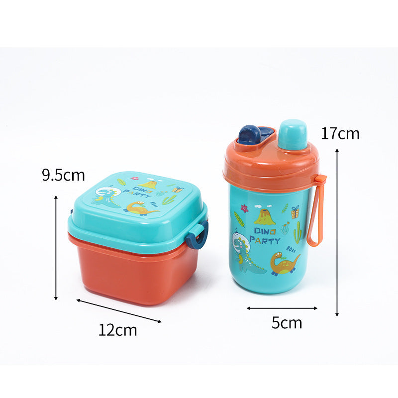 Food Grade Fresh Box Microwave Cute Lunch Box Primary School Double Layer Lunch Box Children Cartoon Lunch Box Wholesale
