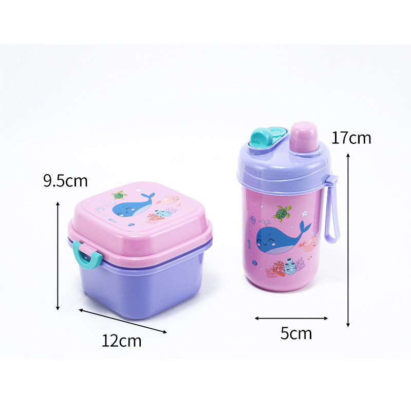 Food Grade Fresh Box Microwave Cute Lunch Box Primary School Double Layer Lunch Box Children Cartoon Lunch Box Wholesale