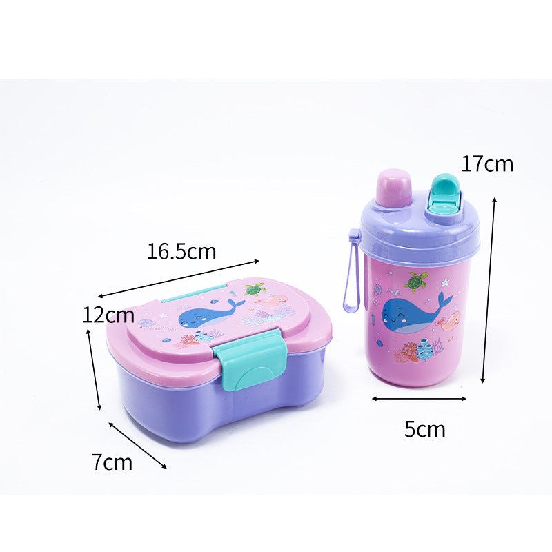 Food Grade Fresh Box Microwave Cute Lunch Box Primary School Double Layer Lunch Box Children Cartoon Lunch Box Wholesale