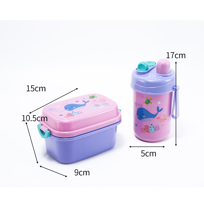 Food Grade Fresh Box Microwave Cute Lunch Box Primary School Double Layer Lunch Box Children Cartoon Lunch Box Wholesale