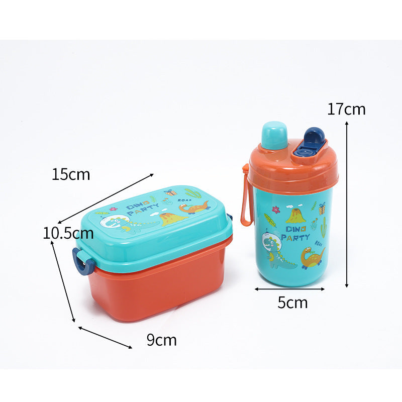 Food Grade Fresh Box Microwave Cute Lunch Box Primary School Double Layer Lunch Box Children Cartoon Lunch Box Wholesale
