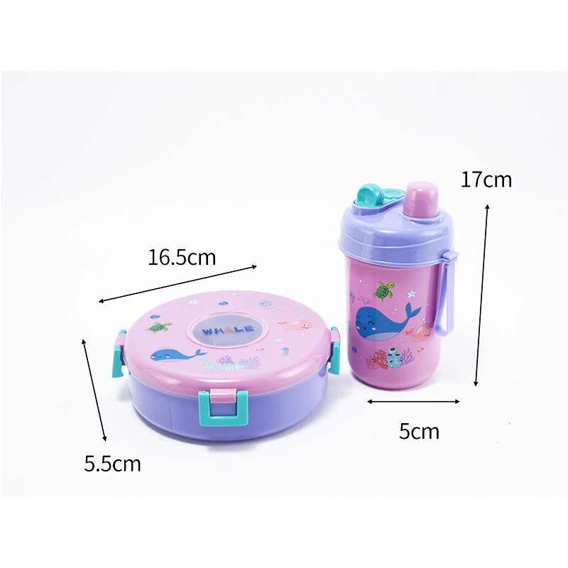 Food Grade Fresh Box Microwave Cute Lunch Box Primary School Double Layer Lunch Box Children Cartoon Lunch Box Wholesale