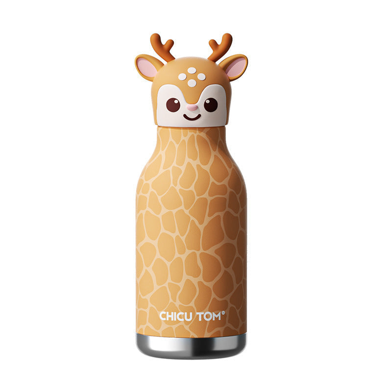 Women’s High-Beauty 2026 New Kids Water Bottle, Student School Animal Straw Cute, Portable Insulated Bottle