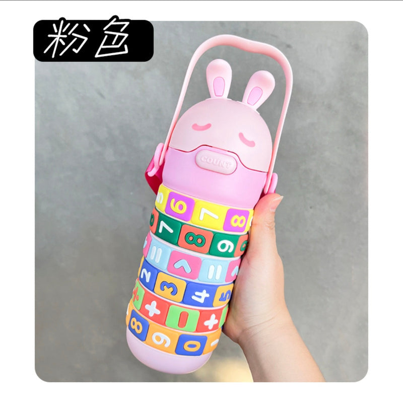 Children's Thermos Cup 316 Stainless Steel Cute and Fun Water Cup Cartoon Portable Student Kidsren's Straw Cup Wholesale