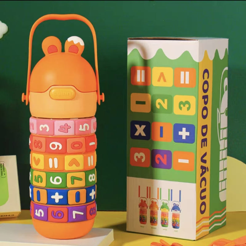 Children's Thermos Cup 316 Stainless Steel Cute and Fun Water Cup Cartoon Portable Student Kidsren's Straw Cup Wholesale