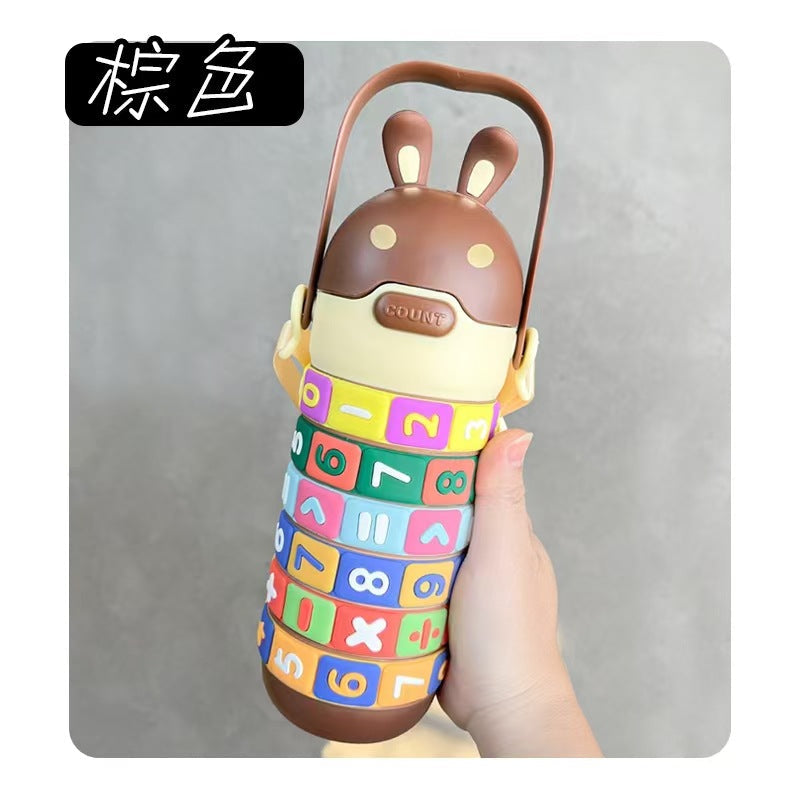 Children's Thermos Cup 316 Stainless Steel Cute and Fun Water Cup Cartoon Portable Student Kidsren's Straw Cup Wholesale