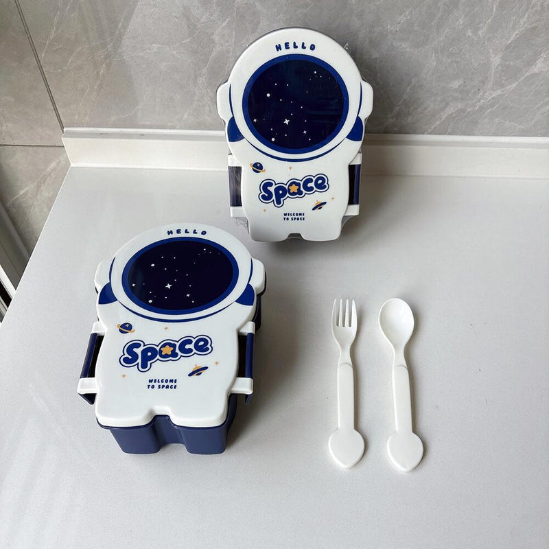 Creative spaceman lunch box food grade plastic compartment fruit box student lunch box microwave oven fresh-keeping box wholesale