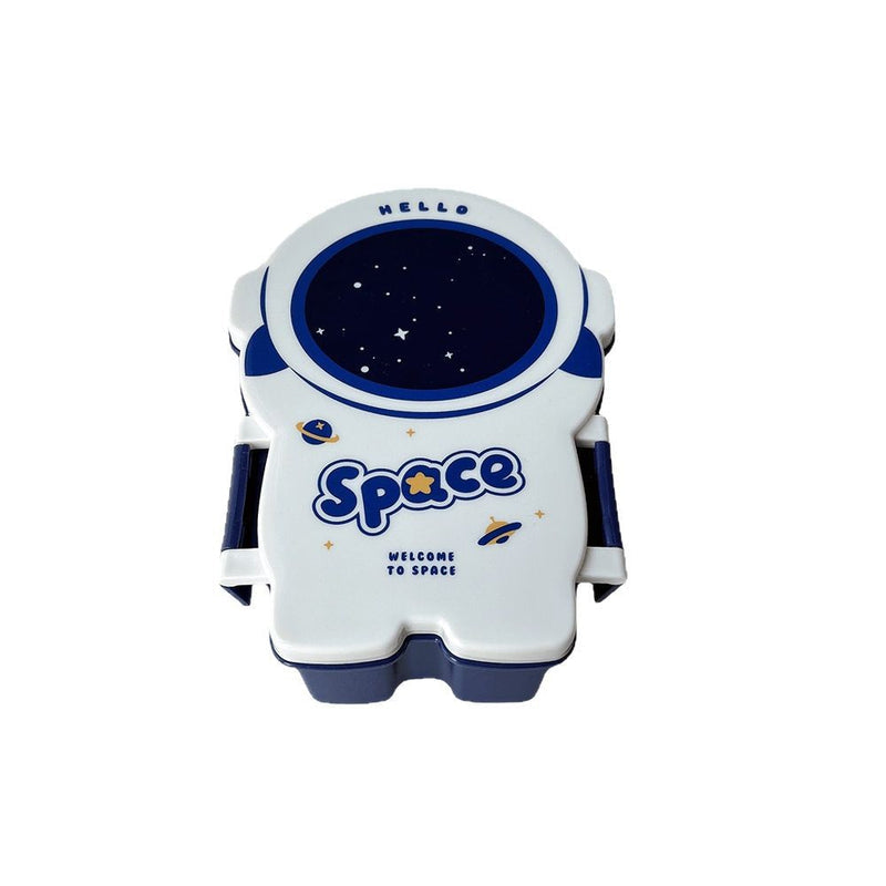 Creative spaceman lunch box food grade plastic compartment fruit box student lunch box microwave oven fresh-keeping box wholesale