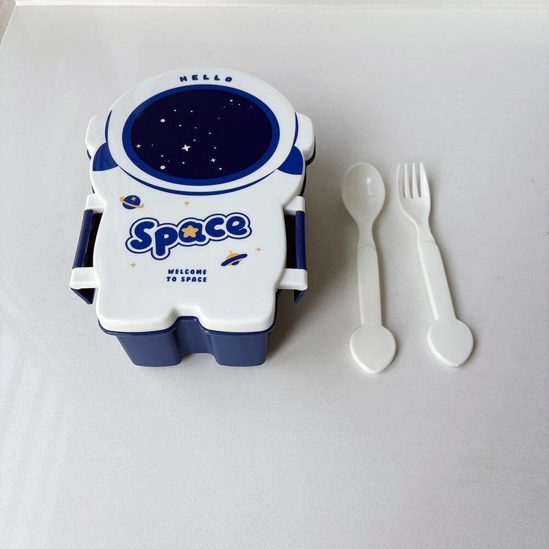 Creative spaceman lunch box food grade plastic compartment fruit box student lunch box microwave oven fresh-keeping box wholesale