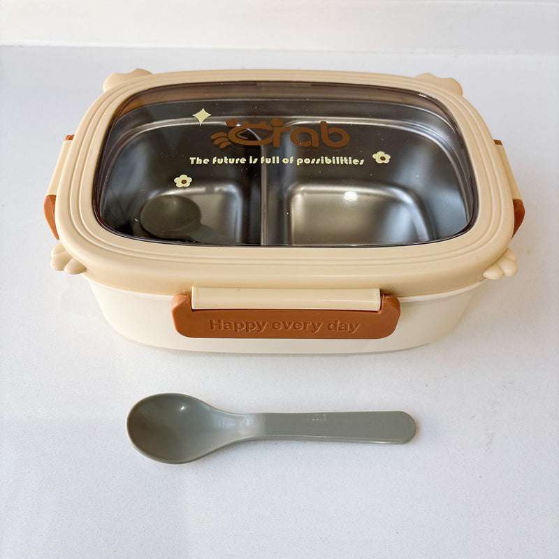 Cute 304 Stainless Steel Lunch Box, High-Looking and Stylish Tableware for Students and Office Workers, Portable Sealed Lunch Fruit Bento Box