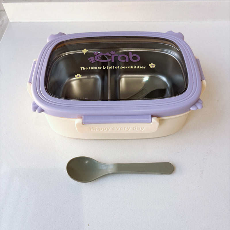Cute 304 Stainless Steel Lunch Box, High-Looking and Stylish Tableware for Students and Office Workers, Portable Sealed Lunch Fruit Bento Box