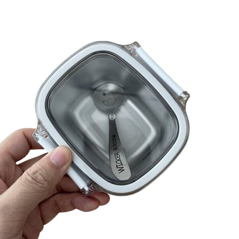 Mini Oatmeal Box 304 Stainless Steel Microwaveable Sealed Portable Fruit Ice Cream Lunch Box Ins