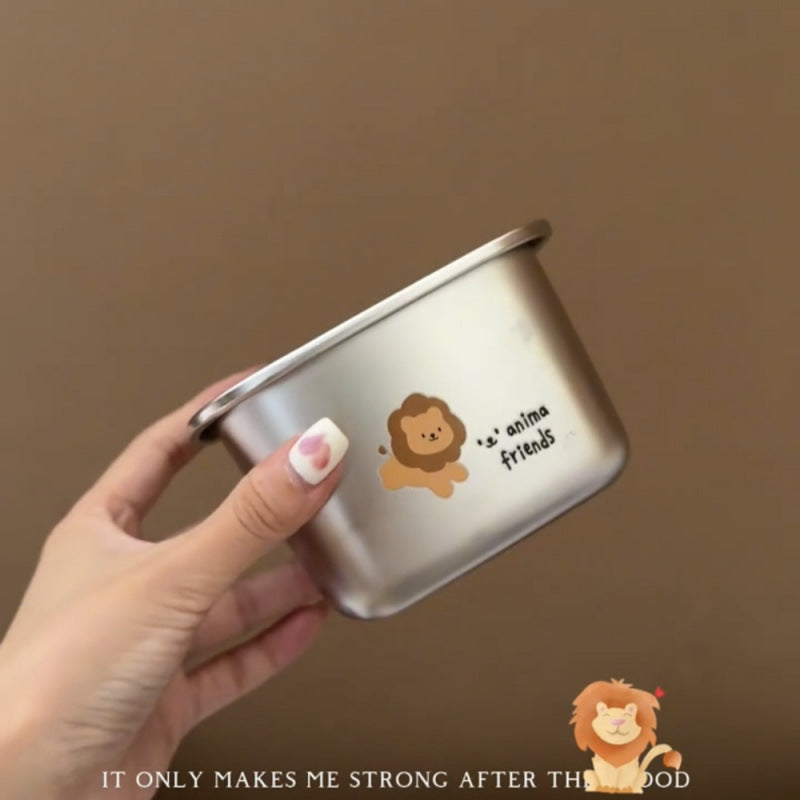 Mini Oatmeal Box 304 Stainless Steel Microwaveable Sealed Portable Fruit Ice Cream Lunch Box Ins