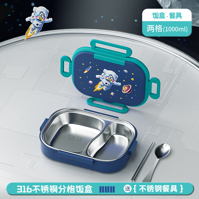 316 Stainless Steel Insulated Lunch Box Special for Students and Primary School Students Children's Cartoon Lunch Box Lunch Plate
