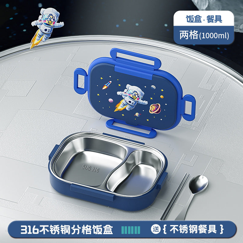 316 Stainless Steel Insulated Lunch Box Special for Students and Primary School Students Children's Cartoon Lunch Box Lunch Plate