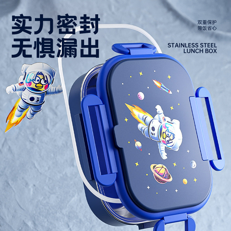 316 Stainless Steel Insulated Lunch Box Special for Students and Primary School Students Children's Cartoon Lunch Box Lunch Plate