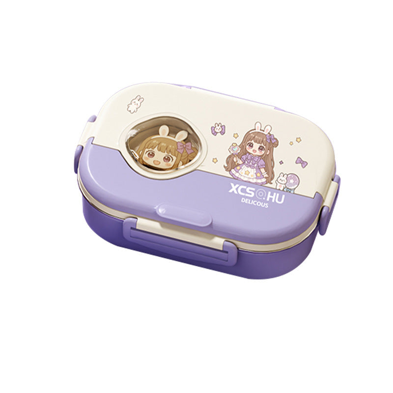 316 Stainless Steel Insulated Lunch Box for Office Workers and Female Students with Rice, Large-Capacity Lunch Box, Microwave Heating