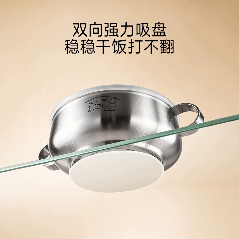 316 Stainless Steel Kids Bowl Baby Feeding Bowl with Two Handles, Anti-Scald & Anti-Drop Meal Soup Bowl for Infants & Toddlers