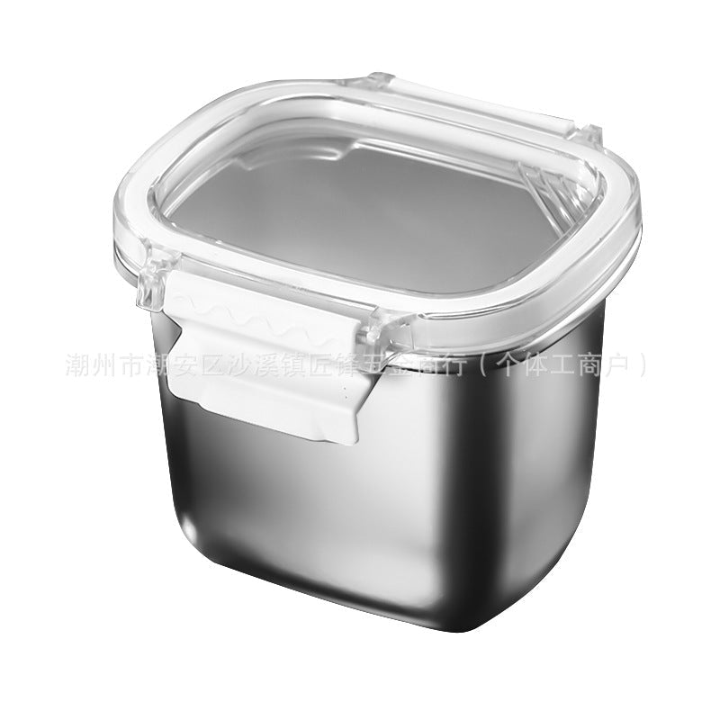 304 Stainless Steel Sealed Food Storage Container with Lid, Spill-Proof Fridge Multi-Purpose Organizer, Outdoor Meal Box & Portion Container, Wholesale