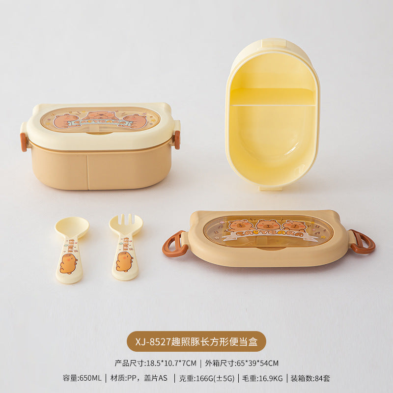 High-Looking Kapibala Pattern Lunch Box for Office Workers, Workers and Students, Cute Lunch Box Lunch Box