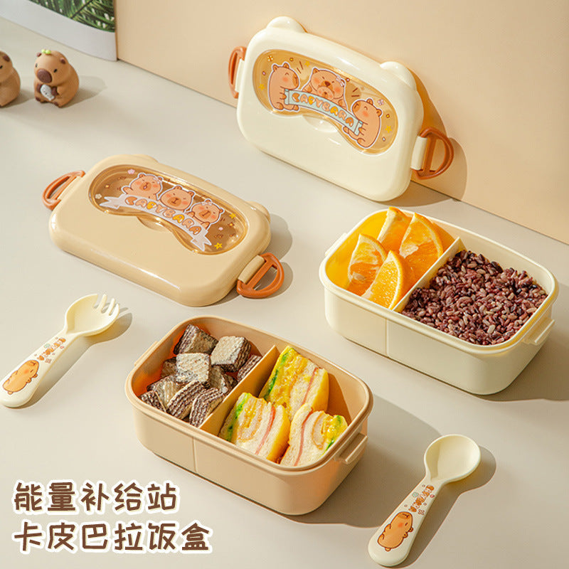 High-Looking Kapibala Pattern Lunch Box for Office Workers, Workers and Students, Cute Lunch Box Lunch Box