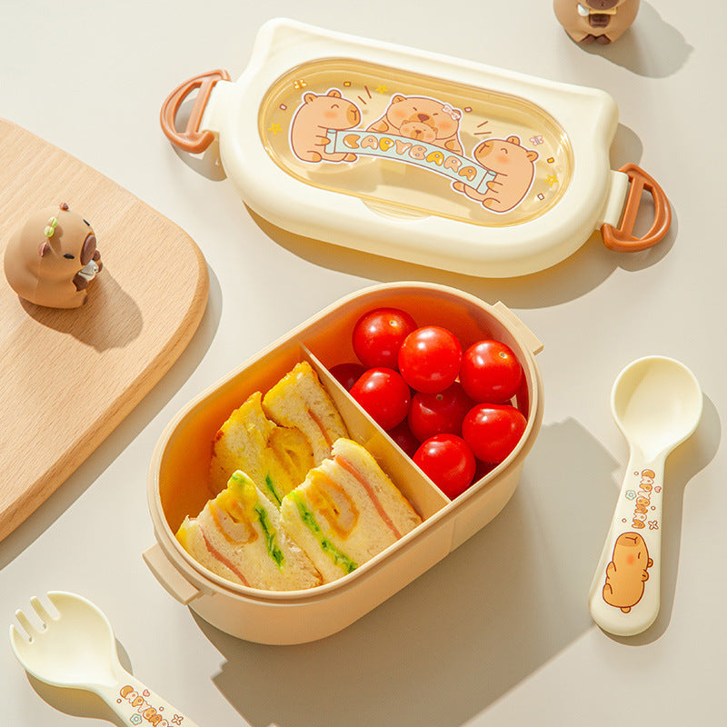 High-Looking Kapibala Pattern Lunch Box for Office Workers, Workers and Students, Cute Lunch Box Lunch Box