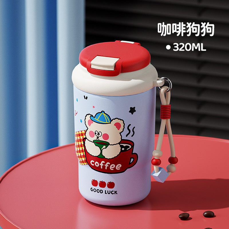 320ml New Style Thermos Cup for Girls, High-Looking 2025 New Style Cute Mini Water Cup, Compact and Portable Coffee Cup