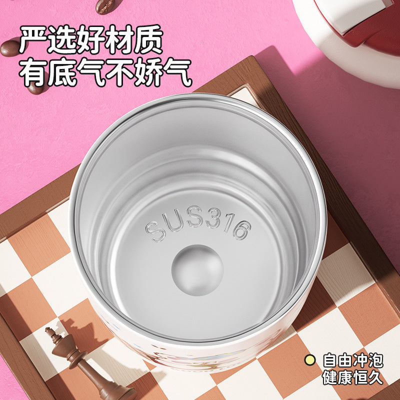 320ml New Style Thermos Cup for Girls, High-Looking 2025 New Style Cute Mini Water Cup, Compact and Portable Coffee Cup