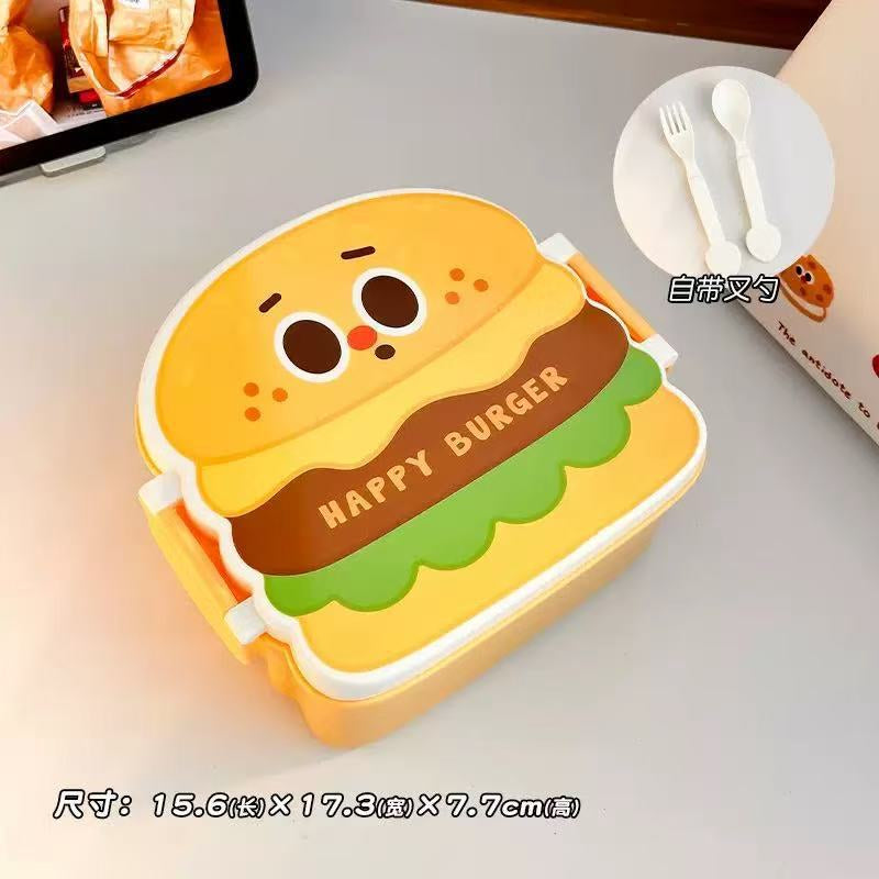 Cute Lunch Box Fruit Salad Sandwich Preservation Box High Color Value Women's Small Lunch Box Lightweight for Students and Children