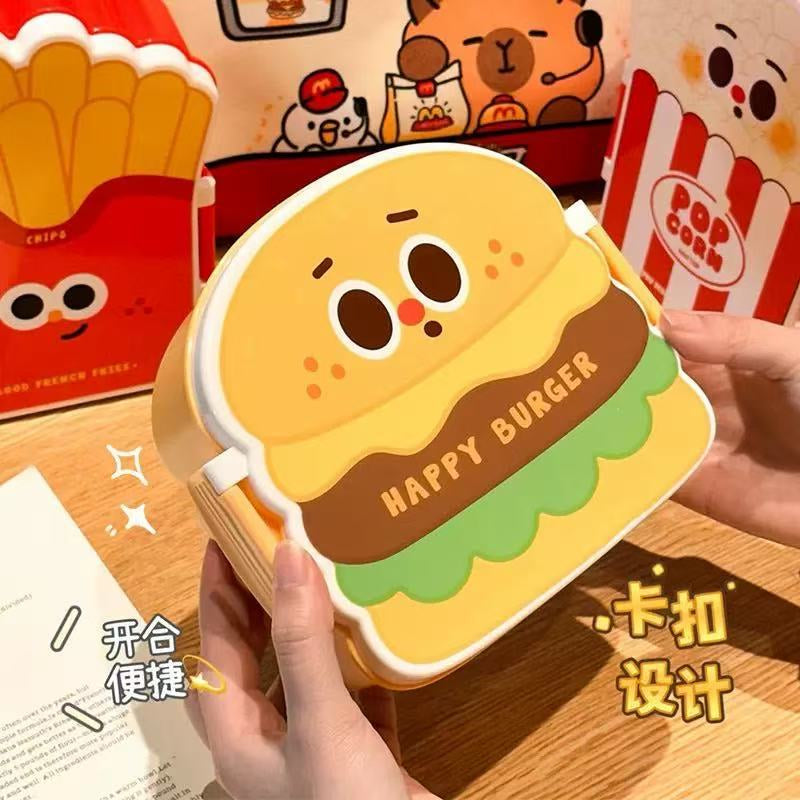 Cute Lunch Box Fruit Salad Sandwich Preservation Box High Color Value Women's Small Lunch Box Lightweight for Students and Children