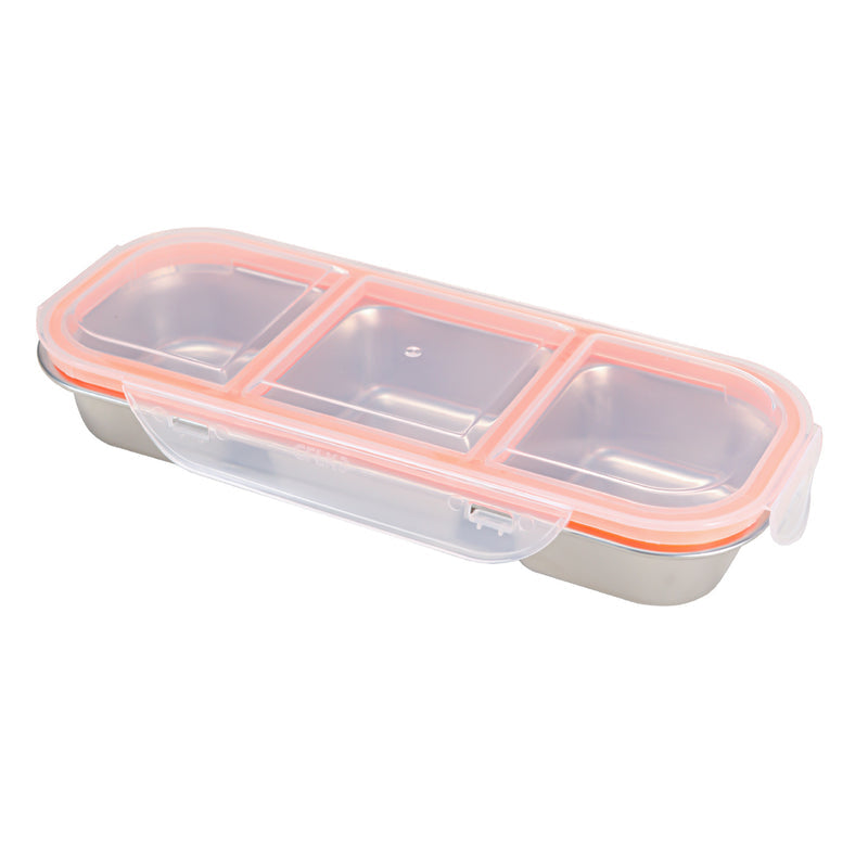 Light Meal Lunch Box, Compartmentalized and Sealed for Carrying, Portion-Controlled Small Bento Box for Weight Loss, 304 Stainless Steel Fruit Preservation Box