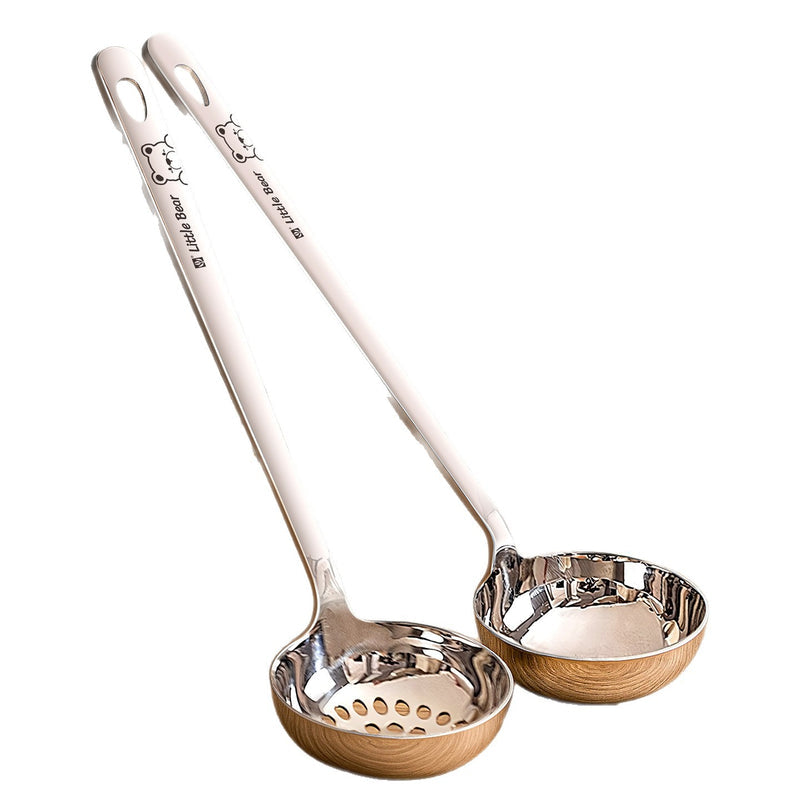 Stainless Steel Soup Spoon 316 Food Grade Household High-End Exquisite Hot Pot Colander Long Handle Spoon Large Soup Spoon