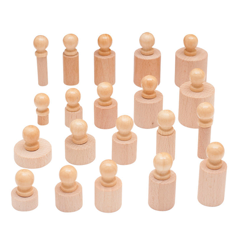Montessori Montessori Early Education Teaching Aids Socket Cylinder Kindergarten Infant and Young Kidsren Educational Wooden Toys