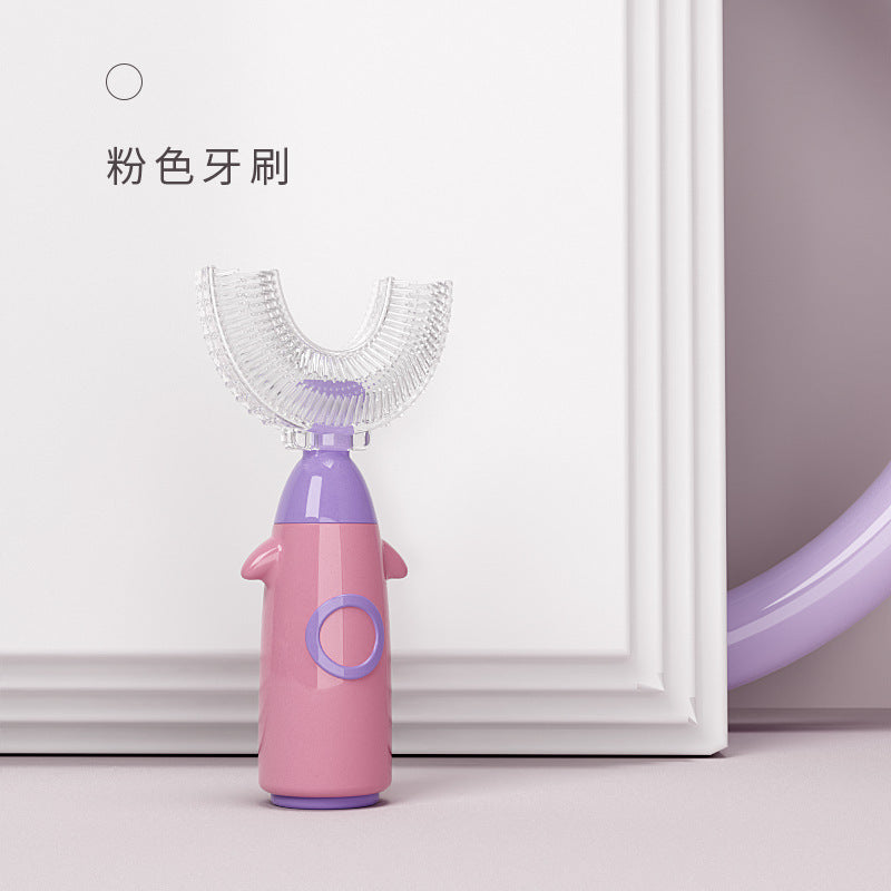 Silicone Children U-shaped Toothbrush Manual Lazy Toothbrush Baby Mouth Tooth Cleaner Wholesale