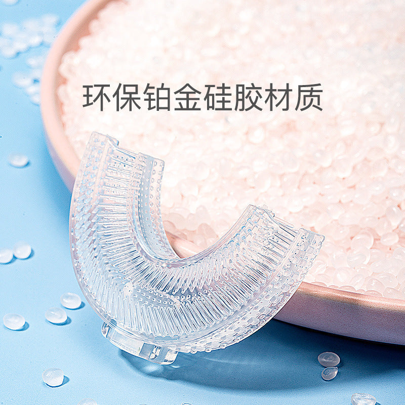 Silicone Children U-shaped Toothbrush Manual Lazy Toothbrush Baby Mouth Tooth Cleaner Wholesale
