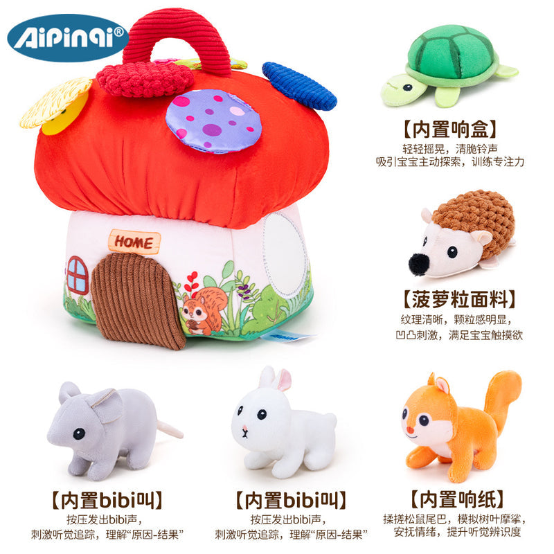 aipinqi New Toy Set for Infants & Toddlers: Educational Sensory Toys, Farm Mini Mushroom House Figures