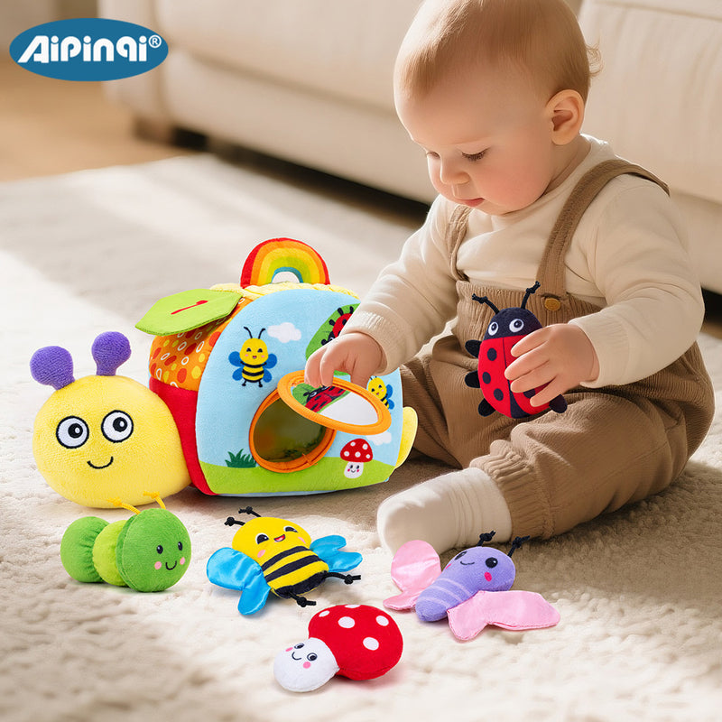 Aipinqi Baby Educational Set Toy Snail Storage Interactive Grasping Sensory Toy Infant Teaching Aids