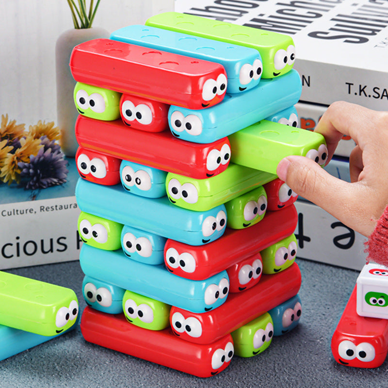 Early Education Colorful Stacking Tower Family Game Interactive Kidsren's Educational Eyes Stacking Building Block Toys