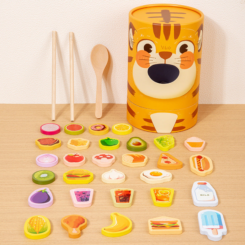 Children's Fun Feeding Training for Young Children's Finger Flexibility and Thinking Ability Educational Early Education Wooden Toys