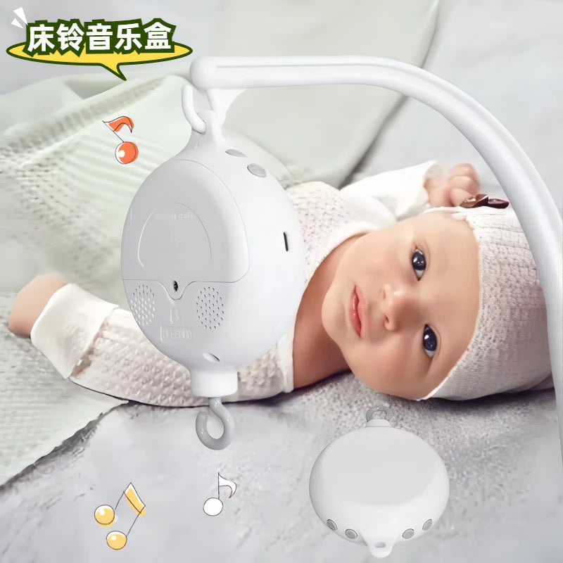 Baby Bedside Rattle Automatic Rotating DIY Bed Bell 35-Song Music Box Music Box Newborn Bracket Rod Accessories