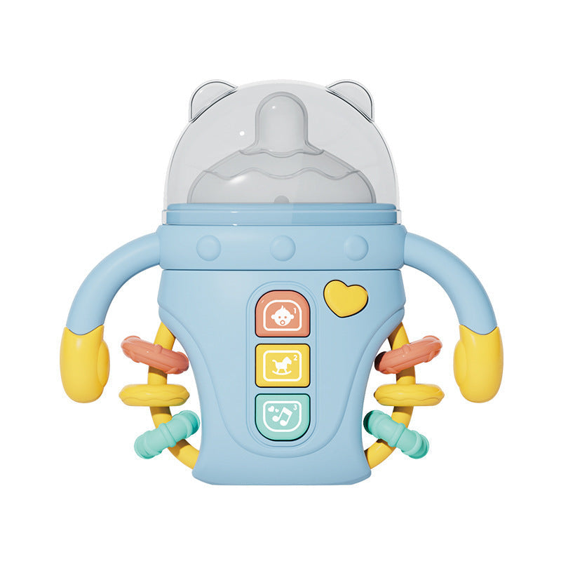 Multifunctional Baby Music Light-Up Bottle Toy 0-18m Early Education Educational Toy for Babies, Chewable Rattle, Grasping Training
