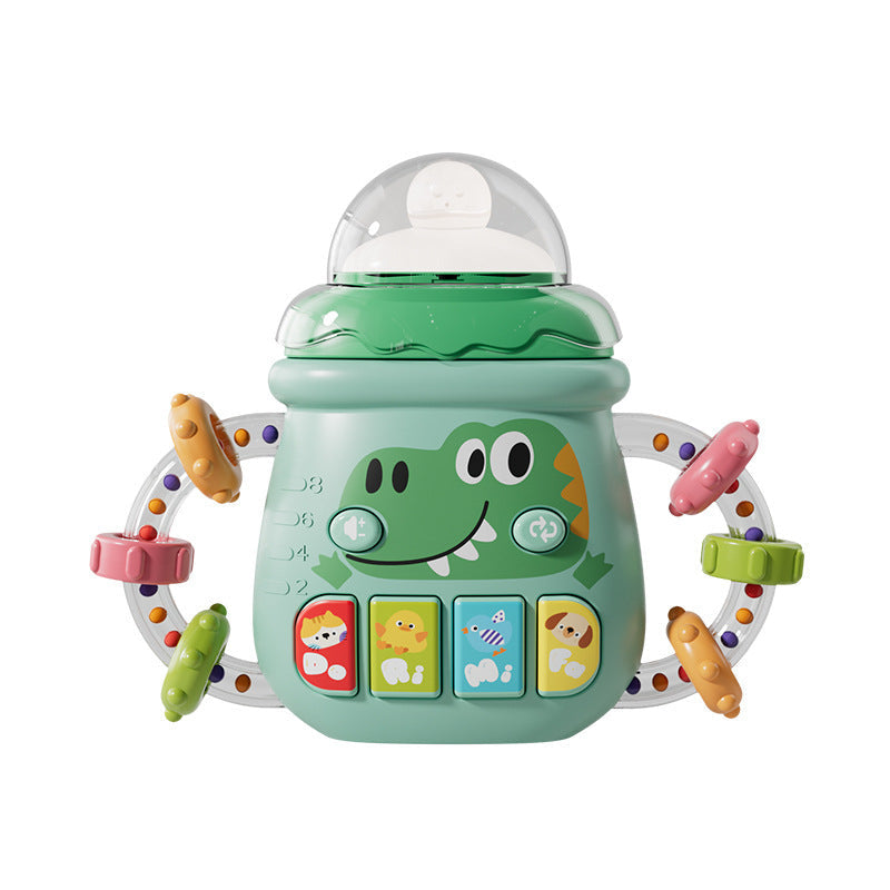 Multifunctional Baby Music Light-Up Bottle Toy 0-18m Early Education Educational Toy for Babies, Chewable Rattle, Grasping Training