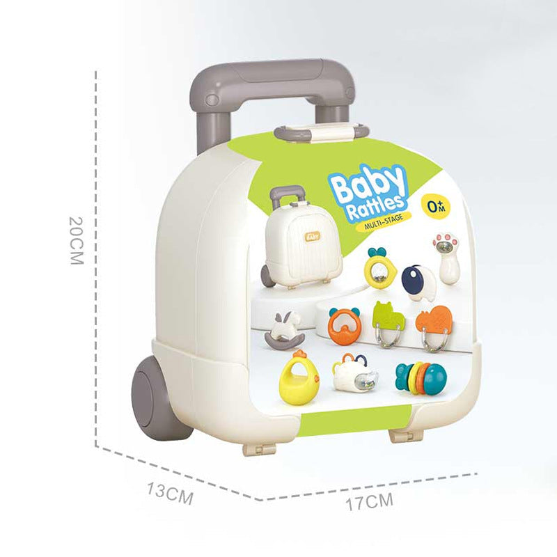 Baby can bite bell puzzle 0-6 months soft rubber bed bell newborn baby hand bell soothing toy