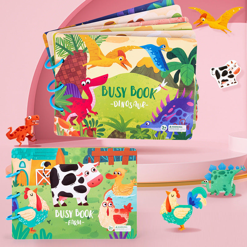 Enlightenment Early Education Quiet Paste Book Kindergarten Toy Baby Velcro Hand Tear Children Handmade Boys and Girls
